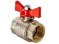 Кран Valtec латунный муфтовый ВВ бабочка